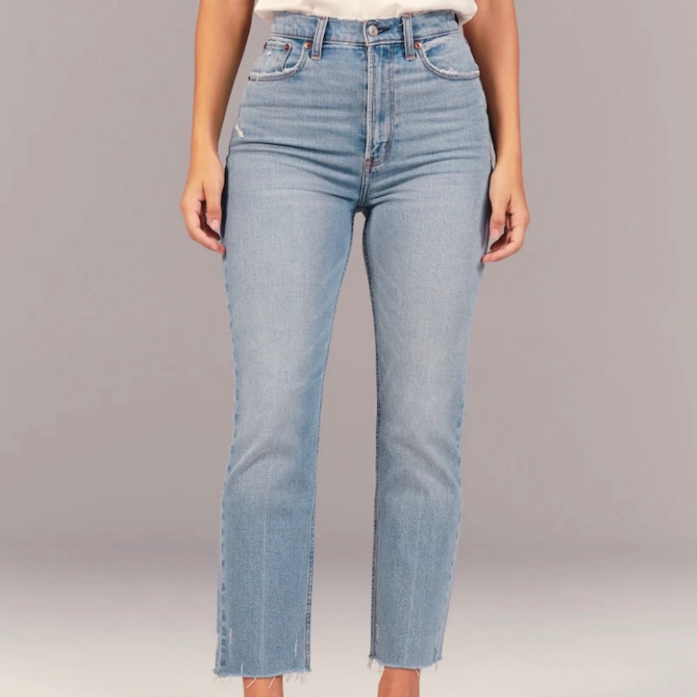 Curve Love Ultra High Rise Straight Ankle Jeans